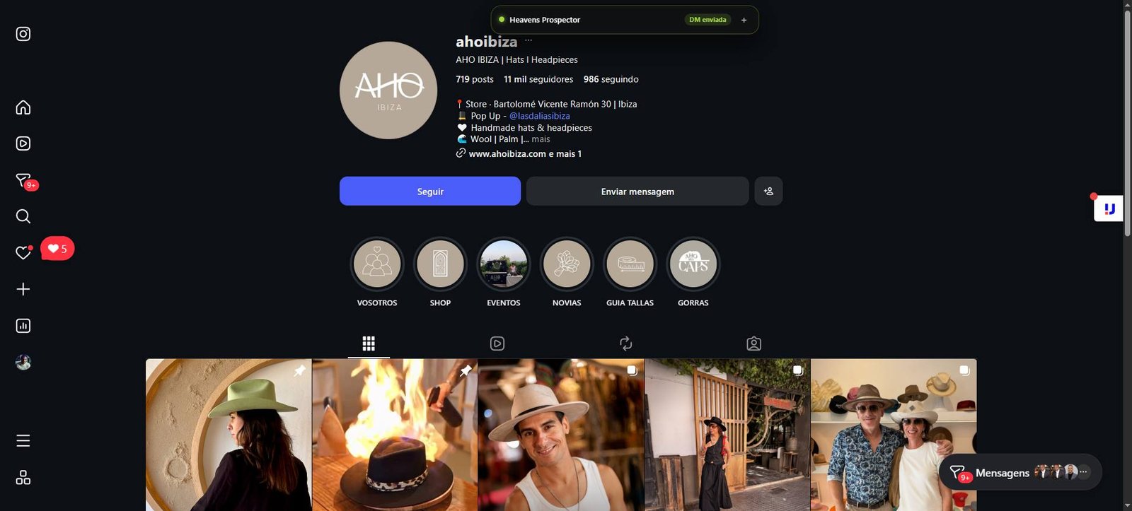 Print da Bio Aho Ibiza